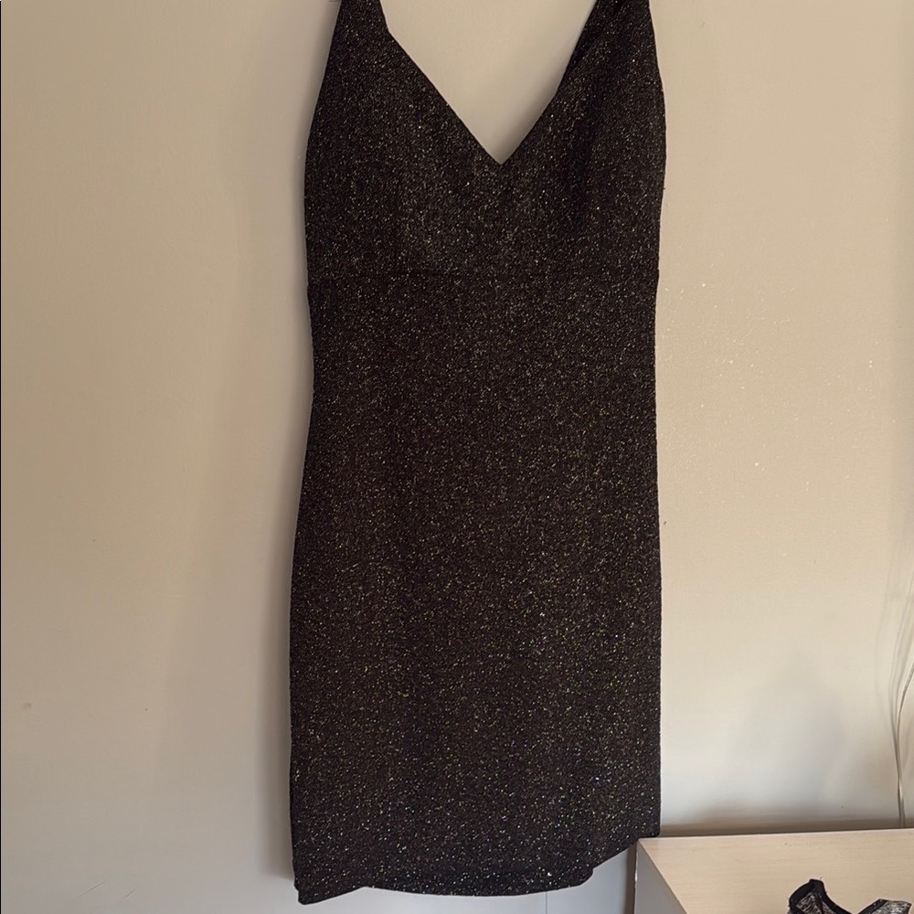 Elegant Black Glitter Dress